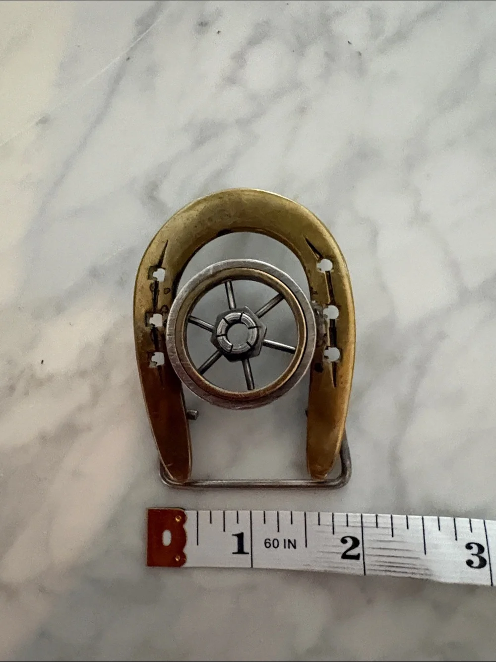 Gold-Tone Metal Wearable Accessory - Decorative Belt Buckle
